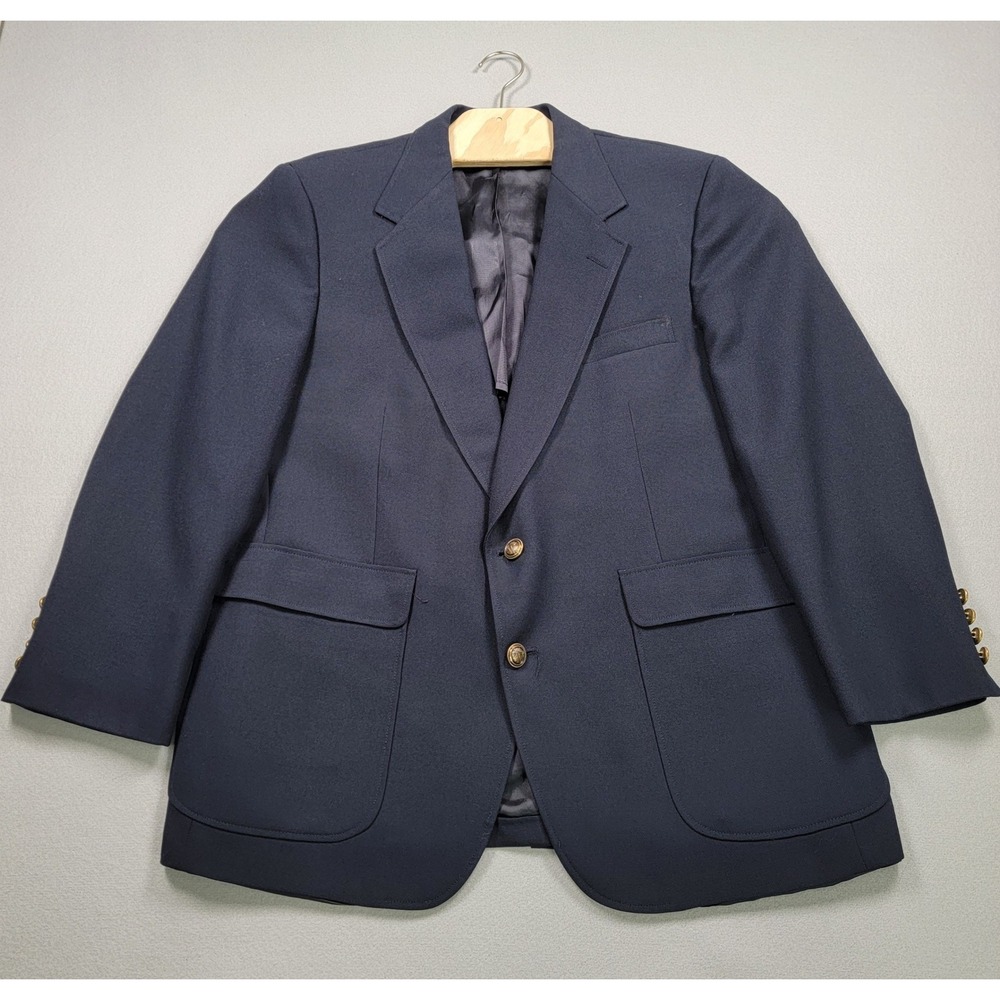 Men's‎ Botany 500 Blazer Sport Coat, Navy Blue, Pre-Owned